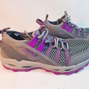 Wotte Women’s Hiking Water Shoes Quick Dry Outdoor Sport Sneakers, Gray purpl 38
